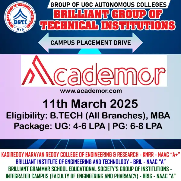 11th March - Academor — BGTI Placement Drive