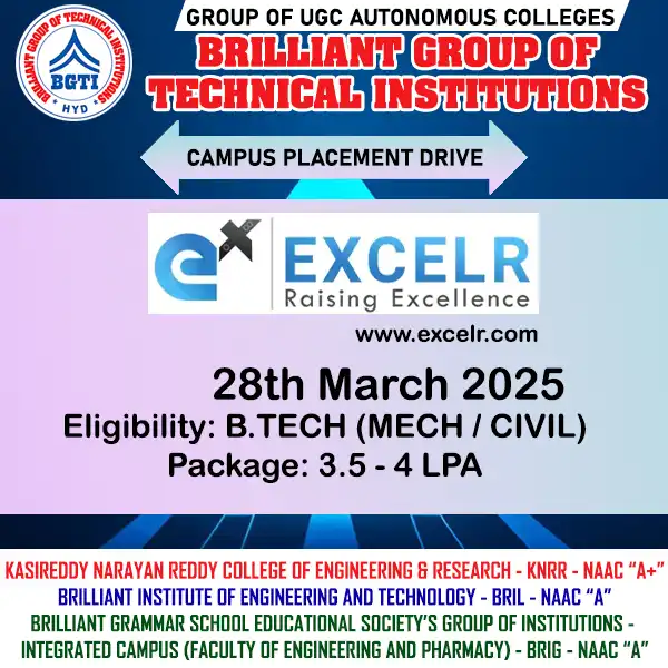 28th March 2025 - Exceler — BGTI Placement Drive