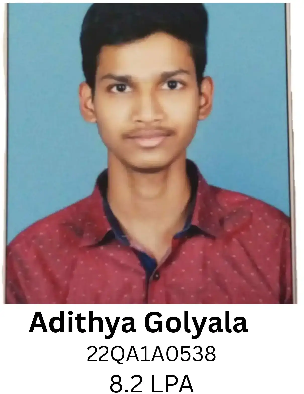 Adithya Golyala placed at IT NOVA | BGTI
