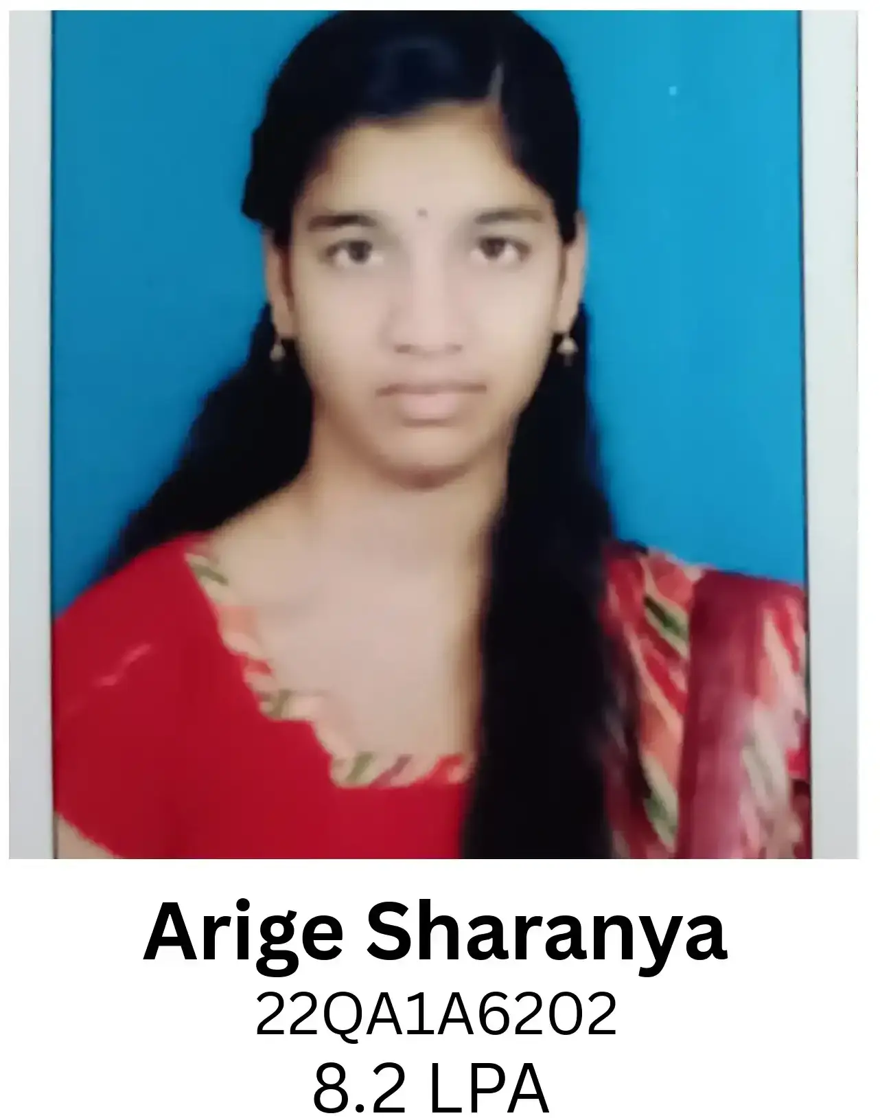 Arige Sharanya placed at IT NOVA | BGTI