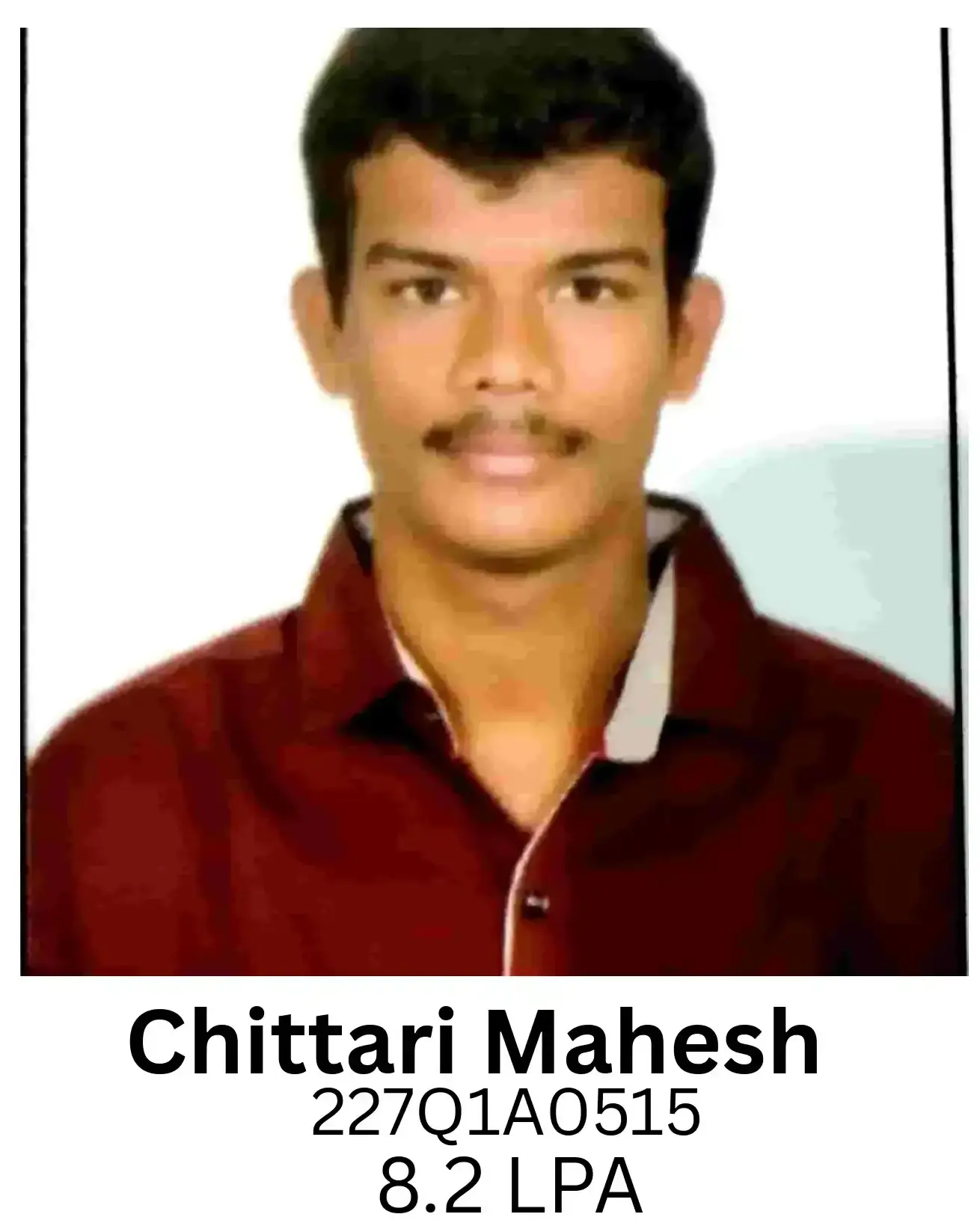 Chittari Mahesh placed at IT NOVA | BGTI