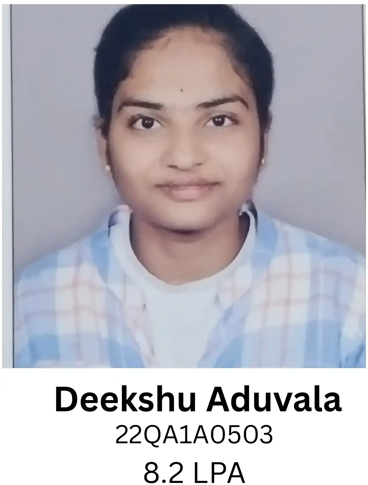 Deekshu Aduvala placed at IT NOVA | BGTI