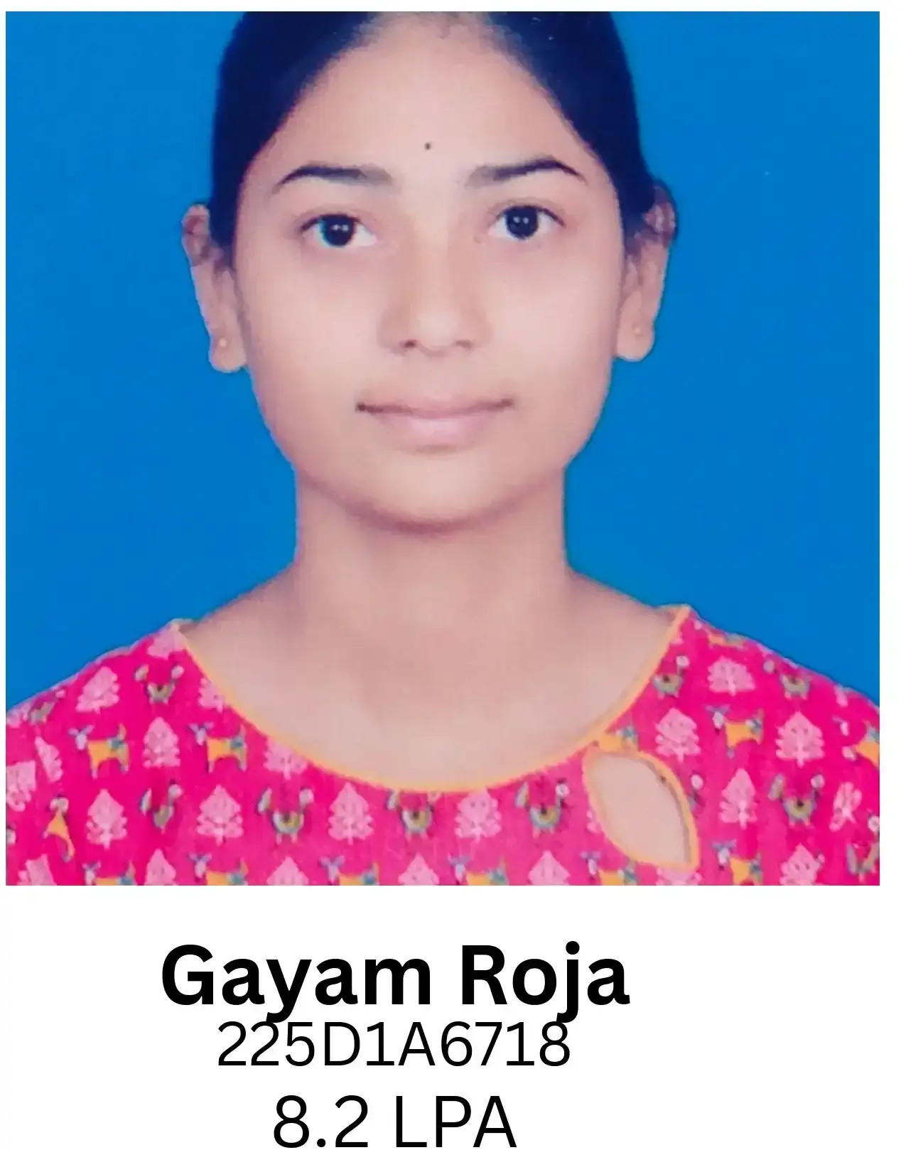 Gayam Roja placed at IT NOVA | BGTI