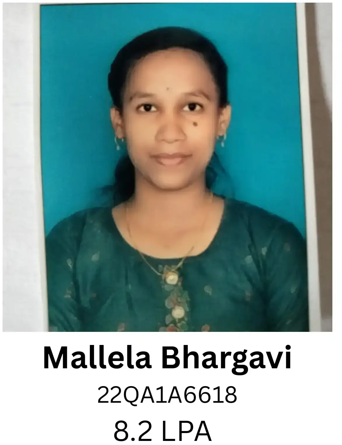 Mallela Bhargavi placed at IT NOVA | BGTI
