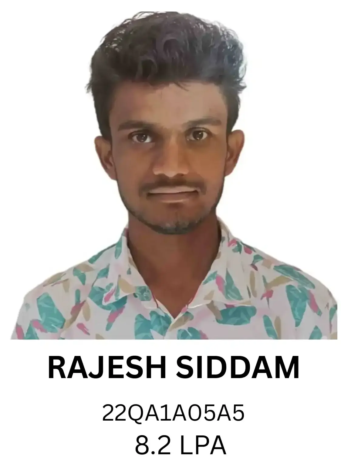 Rajesh Siddam 22qa1a05a5 placed at IT NOVA | BGTI