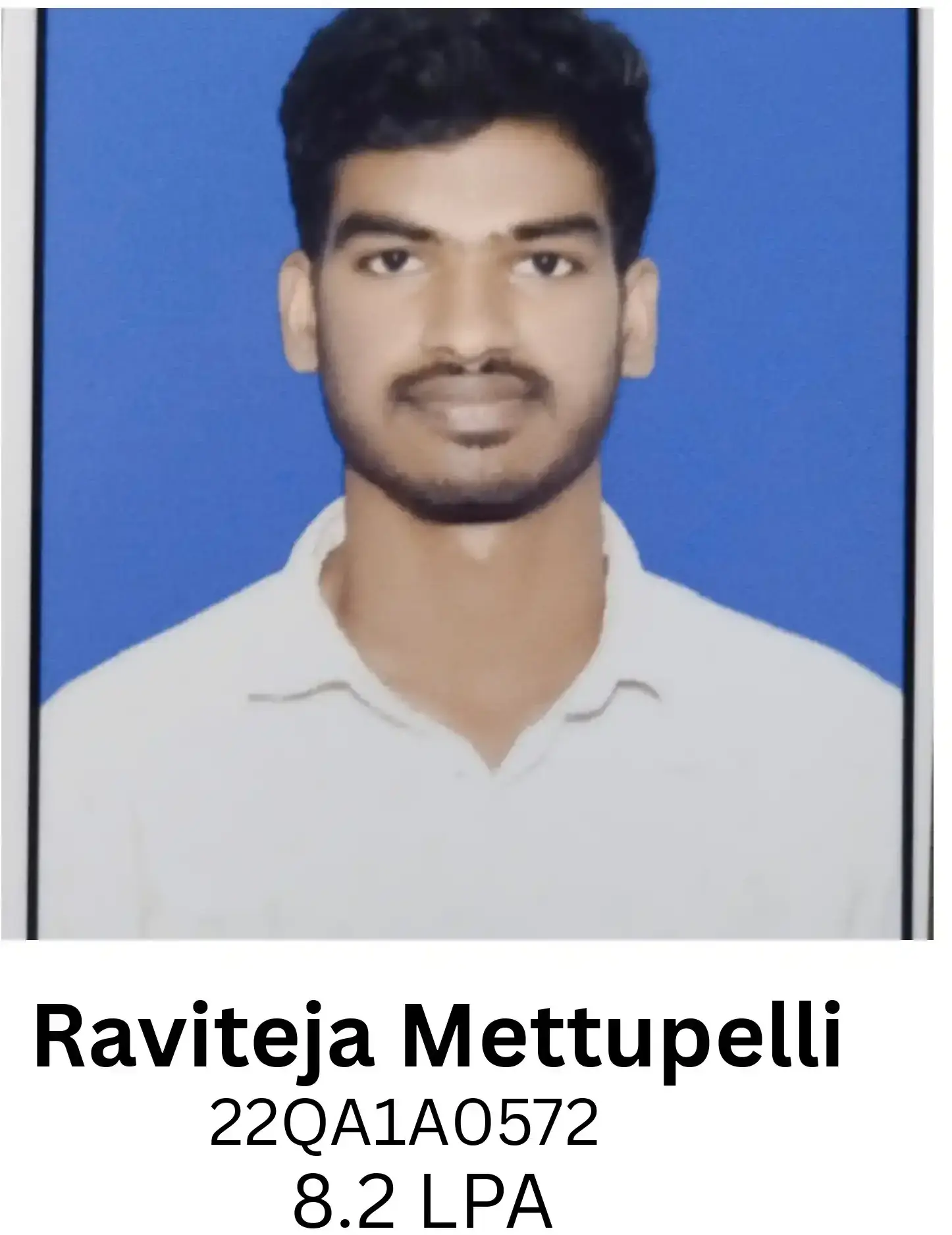 Raviteja Mettupelli placed at IT NOVA | BGTI