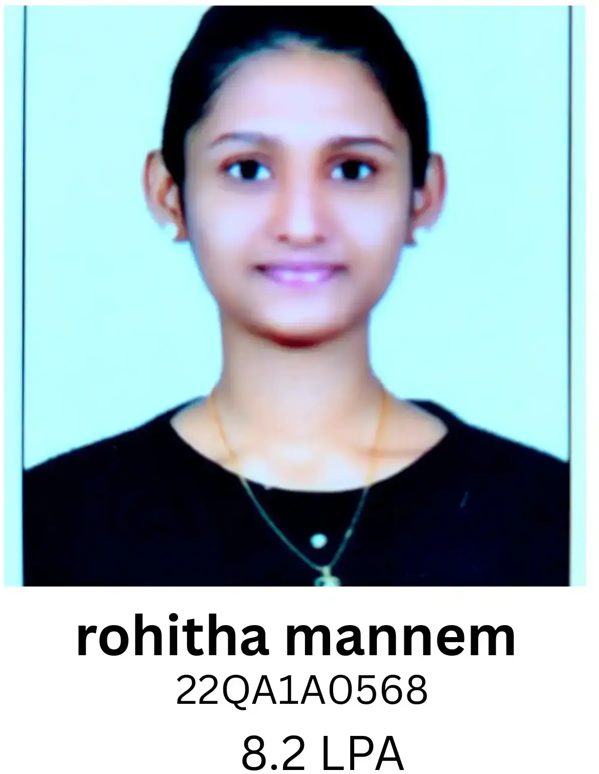 Rohitha Mannem placed at IT NOVA | BGTI