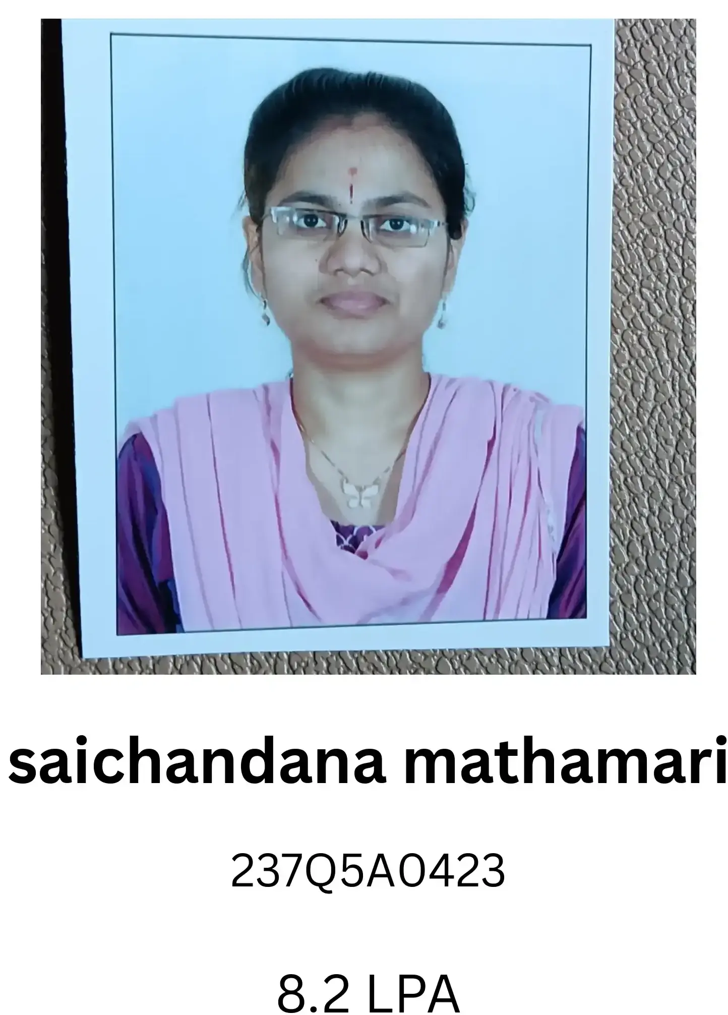 Saichandana Mathamari placed at IT NOVA | BGTI