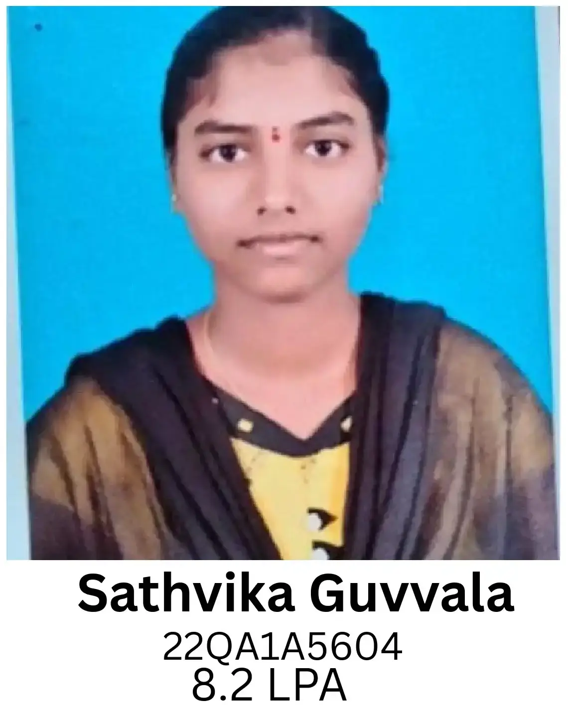 Sathvika Guvvala placed at IT NOVA | BGTI