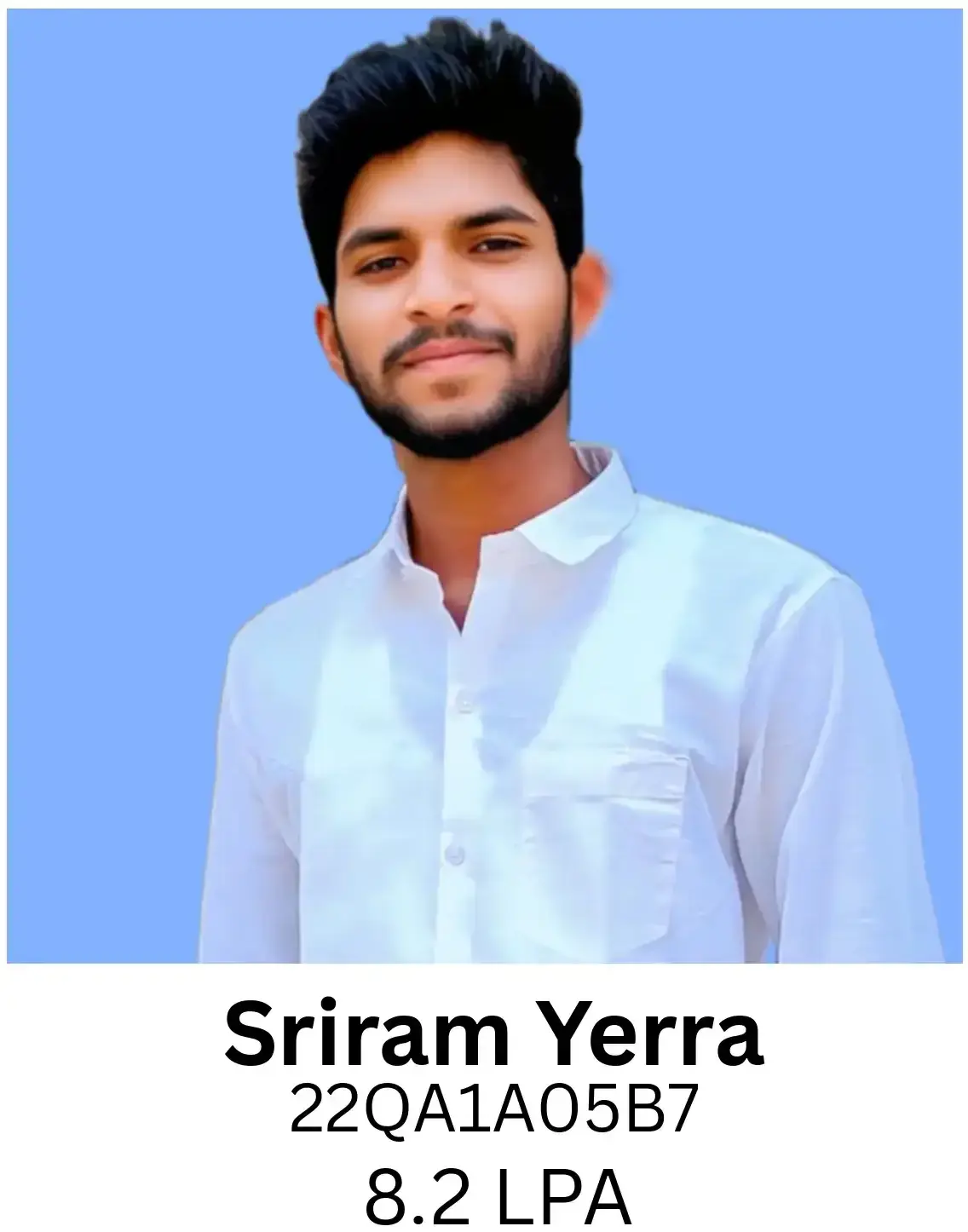 Sriram Yerra 22qa1a05b7 placed at IT NOVA | BGTI