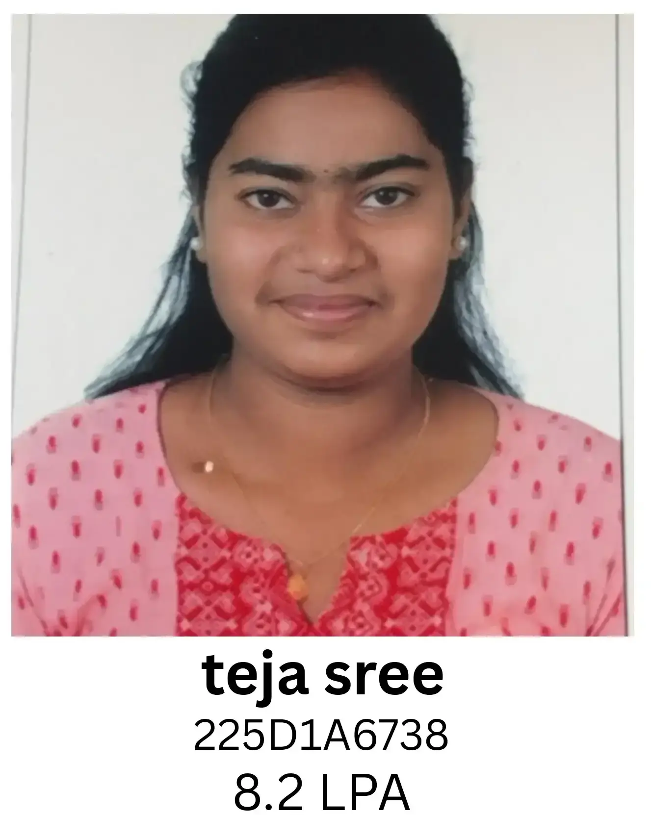 Teja Sree placed at IT NOVA | BGTI