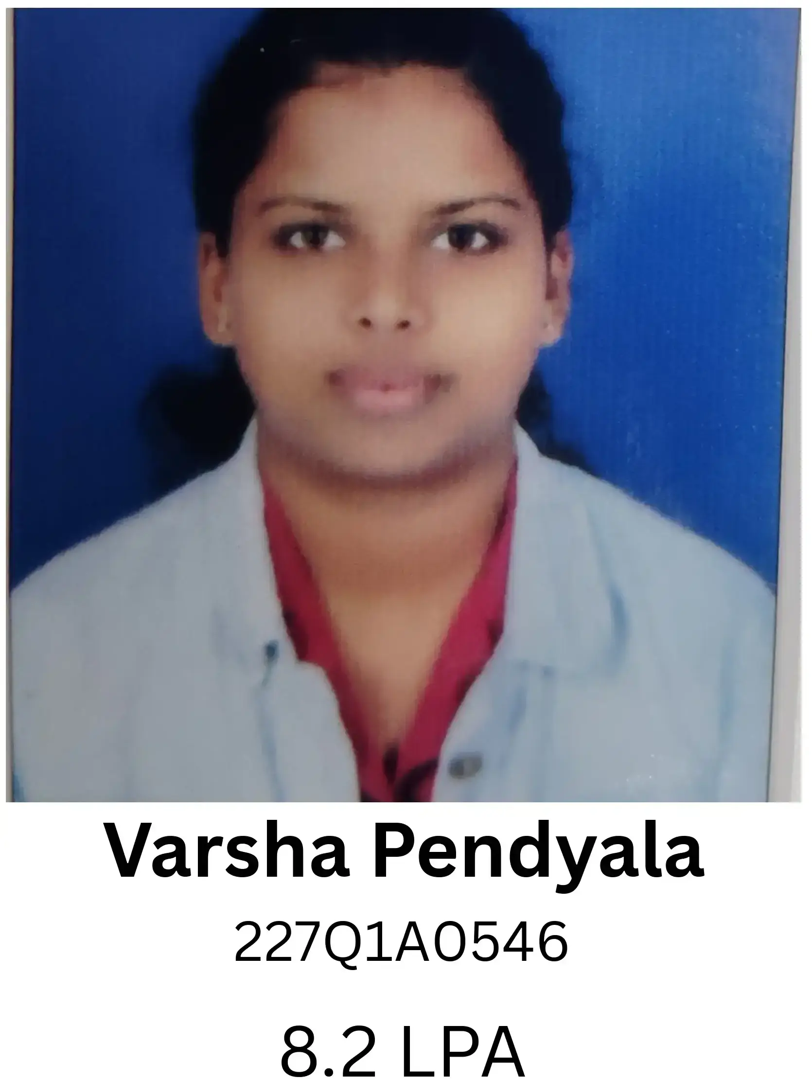 Varsha Pendyala placed at IT NOVA | BGTI