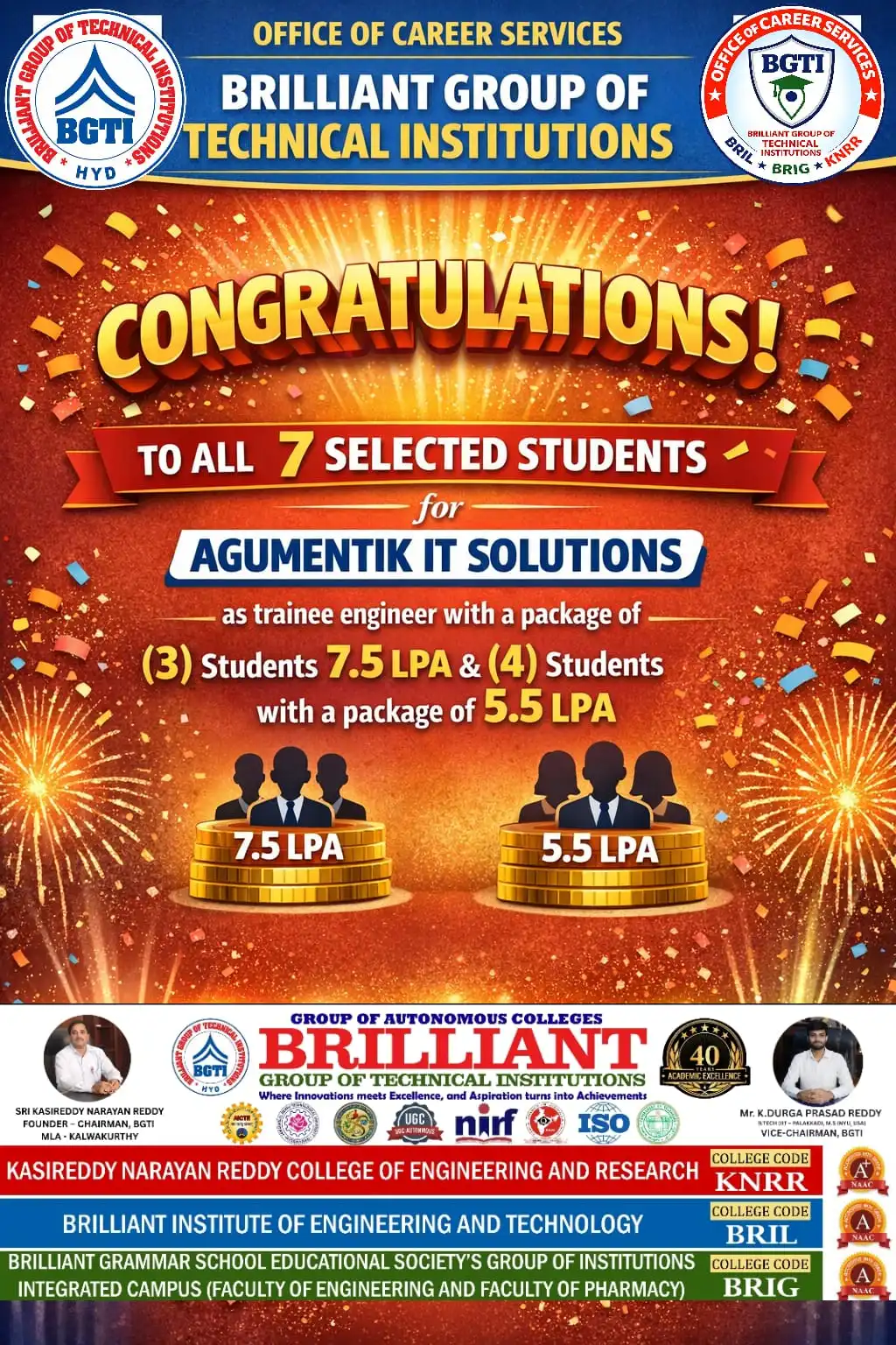 AGUMENTIK PLACEMENT DRIVE | BGTI