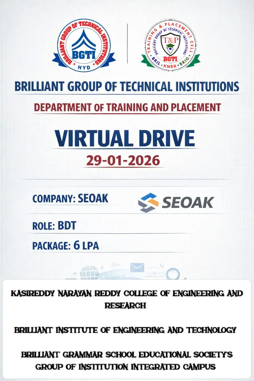SEOK PLACEMENT DRIVE | BGTI