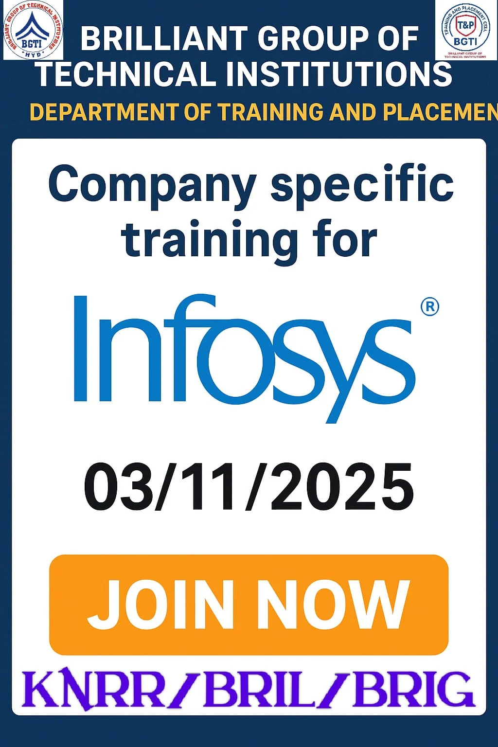 Infosys Training 2025 | BGTI