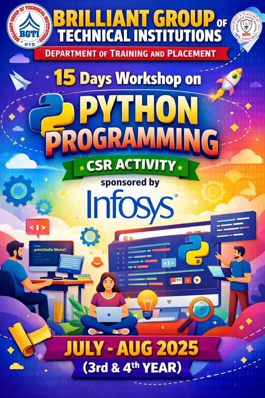 Infosys Workshop on PYTHON - 2 months Program - | BGTI