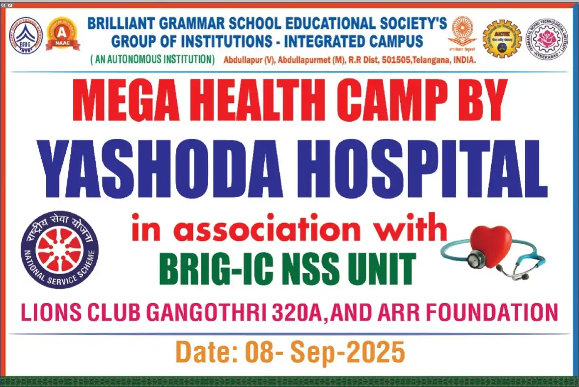 MEGA HEALTH CAMP - YASHODA HOSPITAL - BRIG NSS UNIT - 7